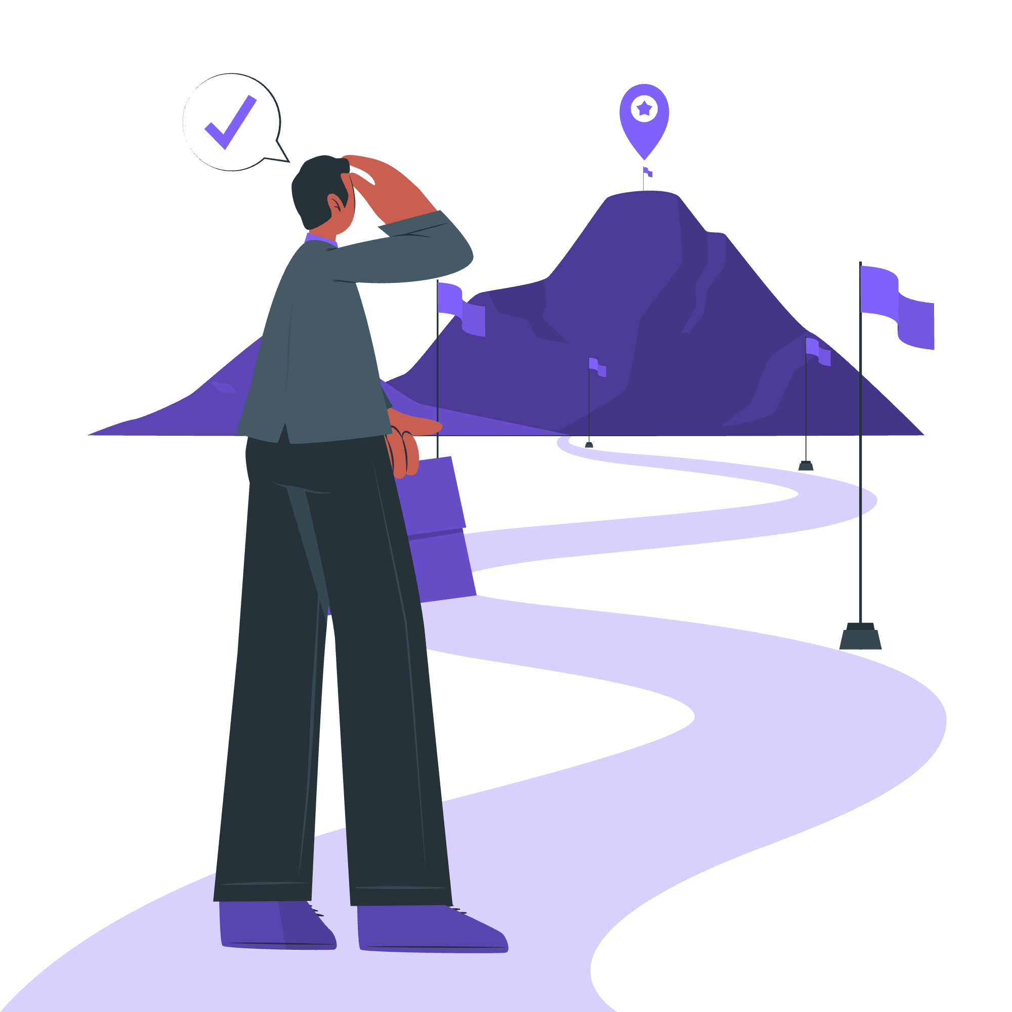Illustration: a clear path toward a goal after Studyleap